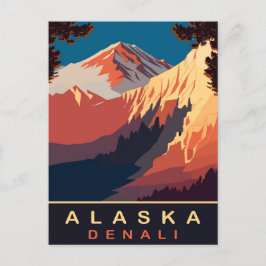 Denali, Alaska, reizen Briefkaart