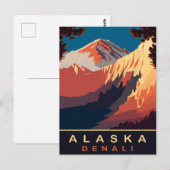 Denali, Alaska, reizen Briefkaart (Voorkant / Achterkant)