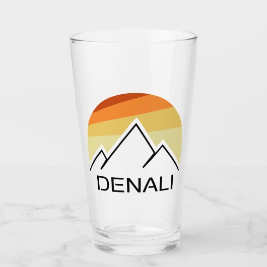 Denali Alaska Retro Glas (Voorkant)
