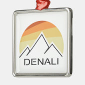 Denali Alaska Retro Metalen Ornament (Links)