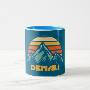 Denali Alaska Retro Turquoise Tweekleurige Koffiemok