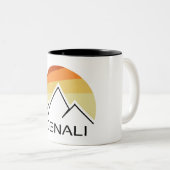 Denali Alaska Retro Tweekleurige Koffiemok (Voorkant rechts)