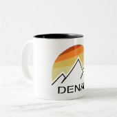 Denali Alaska Retro Tweekleurige Koffiemok (Voorkant links)