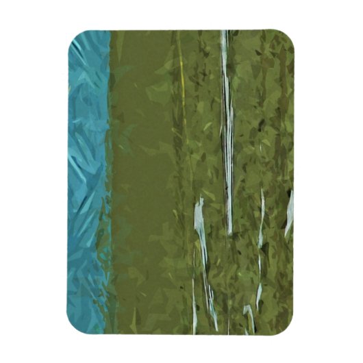 Denali Alaska Rivers Abstract Impressionisme Magneet (Verticaal)