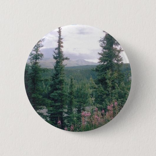 Denali- Alaska Ronde Button 5,7 Cm (Voorkant)