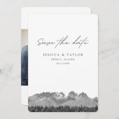 Denali Alaska Save the Date Tokosha Mountains Kaart (Voorkant / Achterkant)