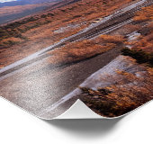 Denali, Alaska, Sneeuwbergen, Herfst, foto Afdruk (Hoek)