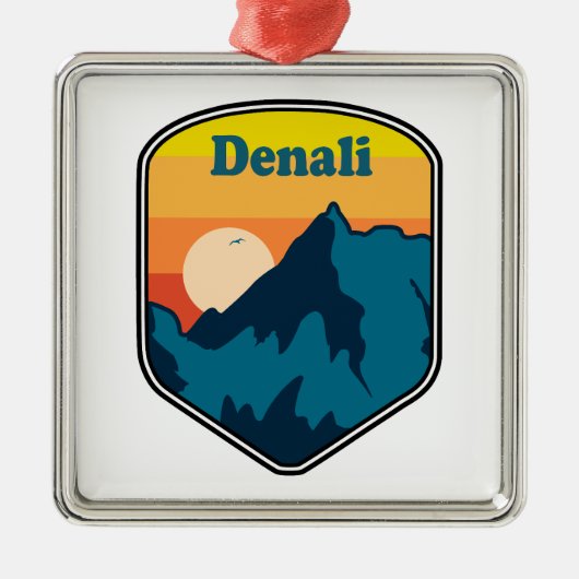 Denali Alaska Sunrise Metalen Ornament (Voorkant)