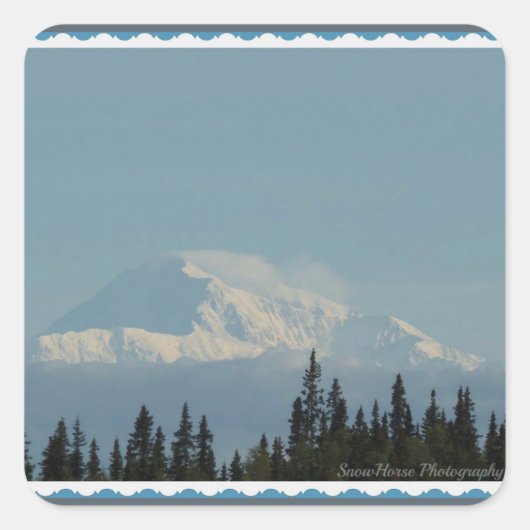 Denali ~ Alaska Vierkante Sticker (Voorkant)
