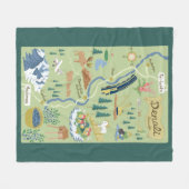 Denali Borough Map Fleece Blanket (Voorkant (Horizontaal))