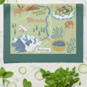 Denali Borough Map Kitchen Towels Theedoek (Gevouwen)