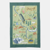 Denali Borough Map Kitchen Towels Theedoek (Verticaal)