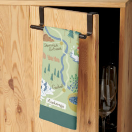 Denali Borough Map Kitchen Towels Theedoek
