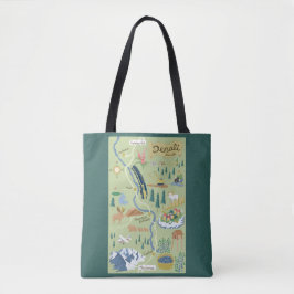 Denali Borough Map Toto Bag Tote Bag