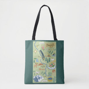 Denali Borough Map Toto Bag Tote Bag
