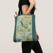 Denali Borough Map Toto Bag Tote Bag (Dichtbij)