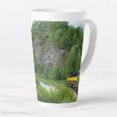 Denali Express Alaska Train Vacation Fotografie Latte Mok (Rechterhoek)
