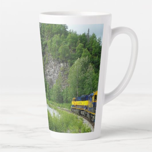 Denali Express Alaska Train Vacation Fotografie Latte Mok (Rechts)