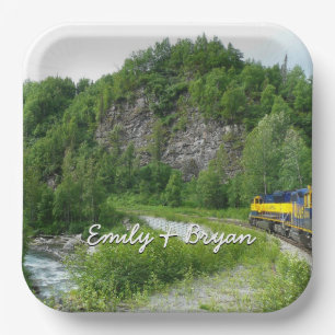 Denali Express Alaska Train Vacation Fotografie Papieren Bordje
