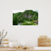 Denali Express Alaska Train Vacation Fotografie Poster (Keuken)