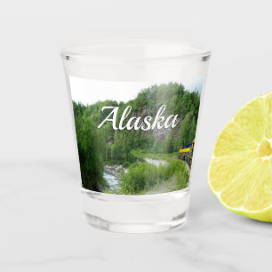 Denali Express Alaska Train Vacation Fotografie Shot Glas