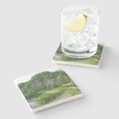 Denali Express Alaska Train Vacation Fotografie Stenen Onderzetter (Zijkant)