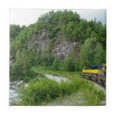 Denali Express Alaska Train Vacation Fotografie Tegeltje (Voorkant)