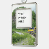 Denali Express Alaska Train Vacation Fotografie Verzilverd Omlijst Ornament (Links)