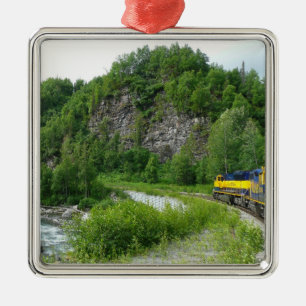 Denali Express Alaska Trein Vakantie Fotografie Metalen Ornament