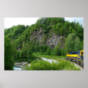 Denali Express Alaska Trein Vakantie Fotografie Poster