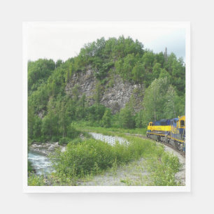 Denali Express Alaska Trein Vakantie Fotografie Servetten