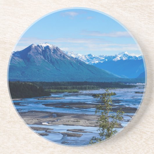 Denali-gebergte Zandsteen Onderzetter (Voorkant)