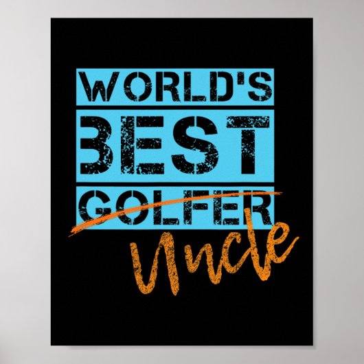 Denali Golf Tees Heren Grappige Oom Golf Poster (Voorkant)