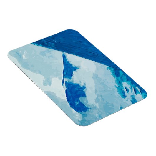 Denali in Clouds Abstract Impressionisme Magneet (Rechterzijde)