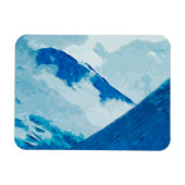 Denali in Clouds Abstract Impressionisme Magneet (Horizontaal)