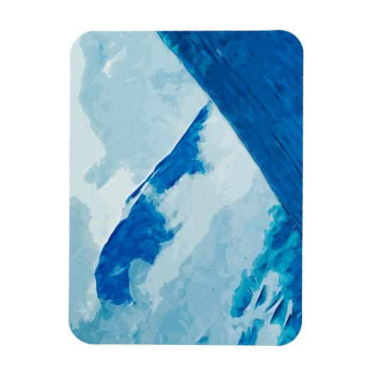 Denali in Clouds Abstract Impressionisme Magneet (Verticaal)