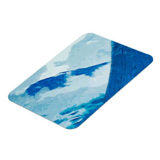 Denali in Clouds Abstract Impressionisme Magneet (Linkerzijde)