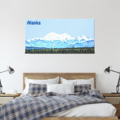 Denali (McKinley) Canvas Afdruk (Insitu (Slaapkamer))