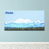 Denali (McKinley) Canvas Afdruk (Insitu (Houten vloer))