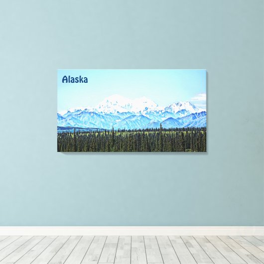 Denali (McKinley) Canvas Afdruk (Insitu (Houten vloer))