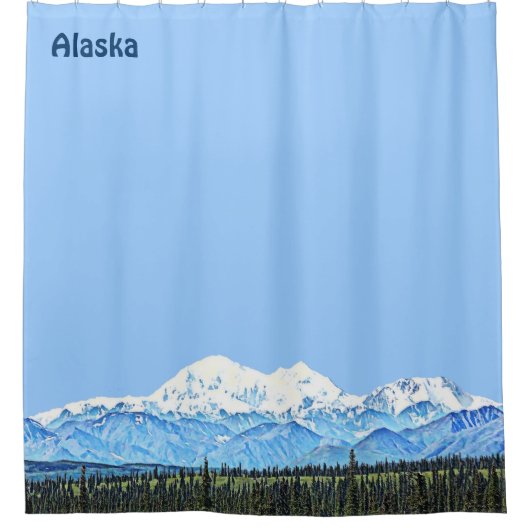 Denali (McKinley) Douchegordijn (Voorkant)