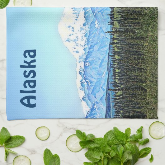 Denali (McKinley) Theedoek (Gevouwen)
