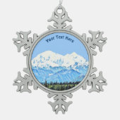Denali (McKinley) Tin Sneeuwvlok Ornament (Voorkant)