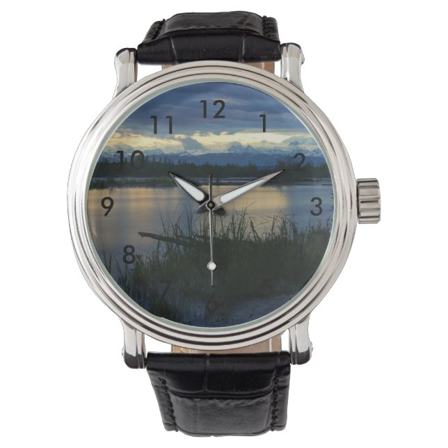 Denali Midnight Sunset Horloge (Voorkant)