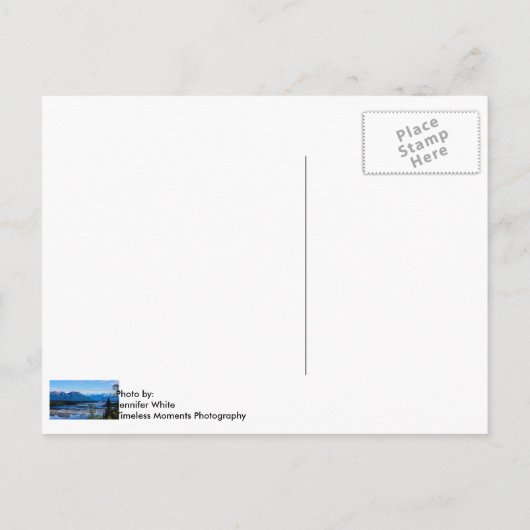 Denali Mountain Range Briefkaart (Achterkant)