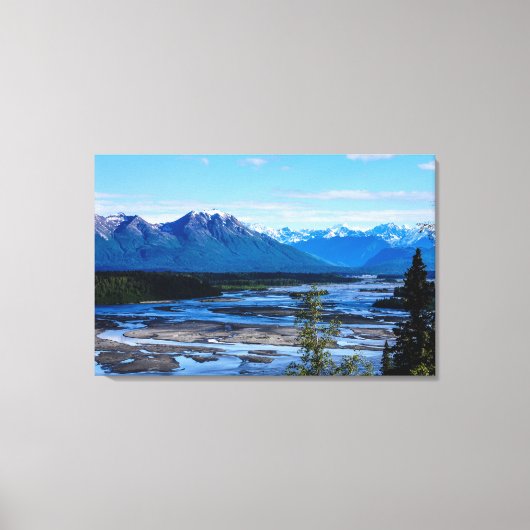 Denali Mountain Range Canvas Afdruk (Voorkant)