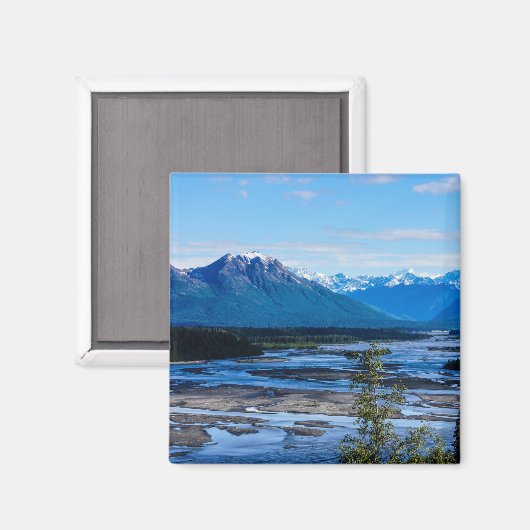 Denali Mountain Range Magneet (Voorkant / Achterkant)