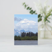 Denali, Mt McKinley, uit de rivier de Alaska, VS 1 Briefkaart (Staand voorkant)