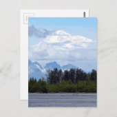 Denali, Mt McKinley, uit de rivier de Alaska, VS 1 Briefkaart (Voorkant / Achterkant)