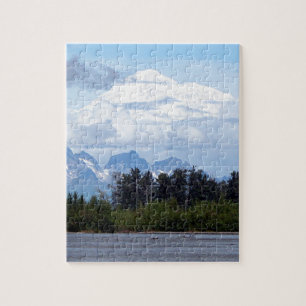 Denali, Mt McKinley, uit de rivier de Alaska, VS 1 Legpuzzel